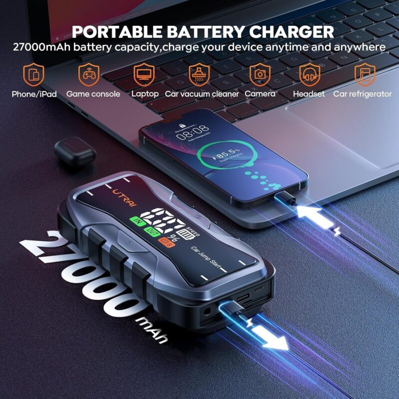 Utrai JS 10 Užvedėjas būsteris paleidėjas 27000mAh talpos itin galingas - Image 4