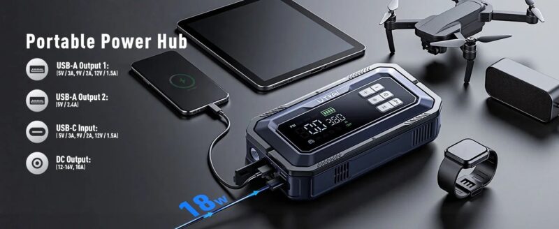 Utrai JS 30 Automobilio užvedėjas būsteris kompresorius + OBD diagnostika - Image 3