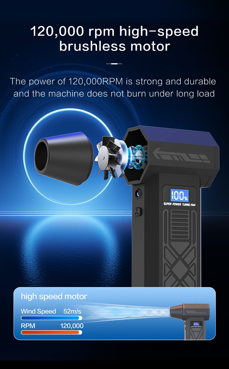 P80 Mini Turbo Jet fan pūstuvas reaktyvinis ventiliatorius su priedais - Image 17