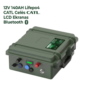 12V 140AH LiFePo4 Akumuliatorius lagamine su LCD ir BT